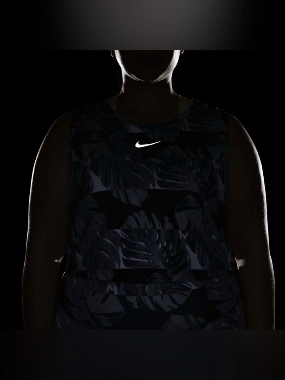 Nike Fast Women’s Dri-Fit Pink and Green Monstera Running Tank (Plus Size)